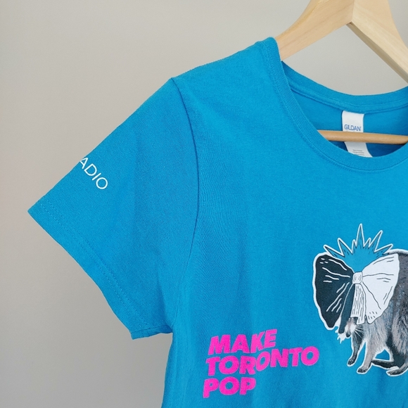 Graphic Tee Make Toronto Pop Sia Bow Racoon Cotton - Picture 4 of 10